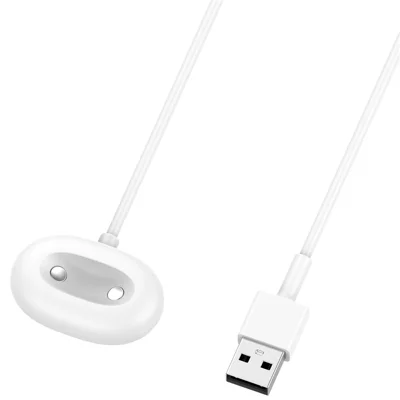 شاحن USB-A مغناطيسي للساعة بقطر 45 مم / 41 مم من Google Pixel Watch 4 مع كابل شحن بطول 1 م - أبيض
