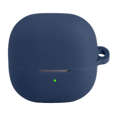 For Xiaomi Buds 6 Silicone Case Wireless Earbuds Protective Cover with Anti-Lost Buckle - Dark Blue