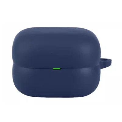 For Sony LinkBuds Clip WF-LC900 Silicone Case Wireless Earbuds Protective Cover with Anti-Lost Buckle - Dark Blue