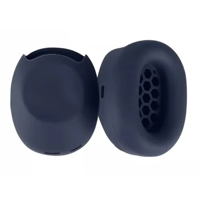 1 Pair Silicone Ear Cushion Covers for Sony WH-1000XM6 Headphones All-inclusive Protective Case Anti-scratch One-piece Earpad - Dark Blue