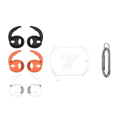 For AirPods Pro 3 Protective Cover Anti Drop Silicone Case with 3 Pairs Ear Hooks and Hanging Buckle - Mixture