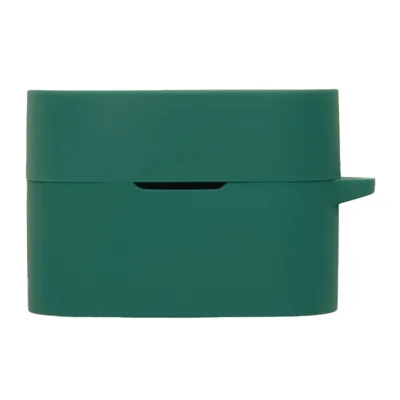 For Sony WF-1000XM6 Silicone Case Wireless Earbuds Protective Cover with Anti-Lost Buckle - Blackish Green
