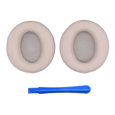 1 Pair Earmuffs for Anker Soundcore Life Q30  /  Q35 Headphones Protein Leather Cushion Replacement Earpads with Prying Tool - Pink