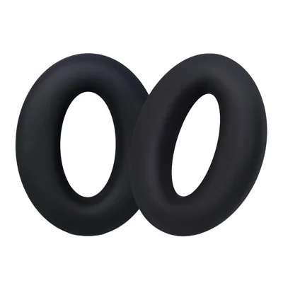 1 Pair Silicone Ear Cushion Covers for Sony MDR-1000X  /  WH-1000XM2 Headphones Protective Sleeves Soft Replacement Earpads - Black