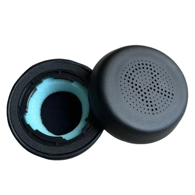 2Pcs For JLab Go Lux ANC Wireless Headphones Ear Cushions Protein Leather Replacement Ear Pads - Black