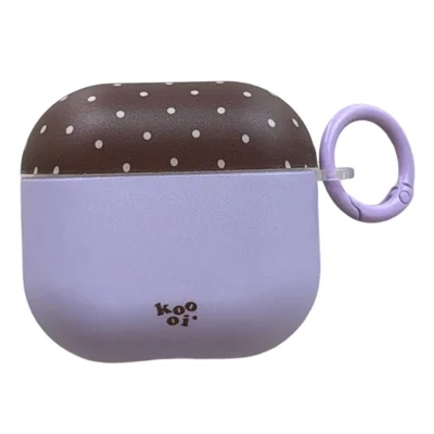 For AirPods 3 Polka Dot Case Shockproof Shell TPU Protective Cover with Carabiner Clip