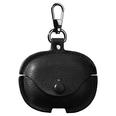 For Xiaomi Redmi Buds 8 Earphones Case Business Style PU Leather Bluetooth Headset Protective Cover - Black