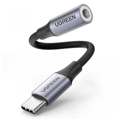 Adattatore Cavo UGREEN CM992 95961 da 10 cm da Type-C a 3,5 mm, Convertitore Audio DAC con Controllo In-Line