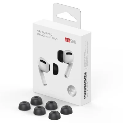 AHASTYLE WE38 3 Coppie Taglia S per AirPods Pro 3 Cuscinetti Auricolari in Memory Foam - Nero