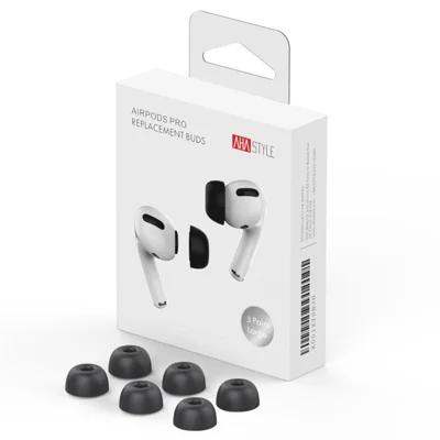 AHASTYLE WE38 3 Paia Taglia M per AirPods Pro 3 Inserti Auricolari in Memory Foam - Nero
