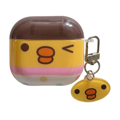 For AirPods 5 / 4 Protective Case Cute Chicken TPU Anti-drop Wireless Earphone Cover with Pendant Keychain