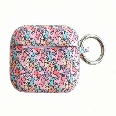 Silicone Case for AirPods 5 / 4 Cute Rabbit Pattern Earphone Protective Cover with Hanging Buckle