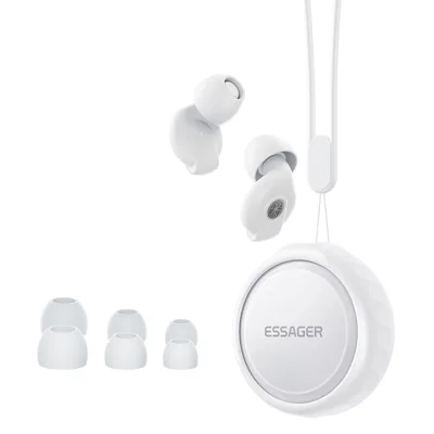 ESSAGER ECP01 Силиконовые беруши для сна, шумоподавление 49 дБ — белые