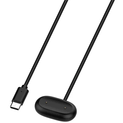 For Google Fitbit Air USB-C Magnetic Charger Dock Portable 5V / 1.5A Charging Cable - Black