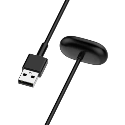 Voor Google Fitbit Air magnetische oplaadkabel 1m USB-A horlogeoplader - Zwart