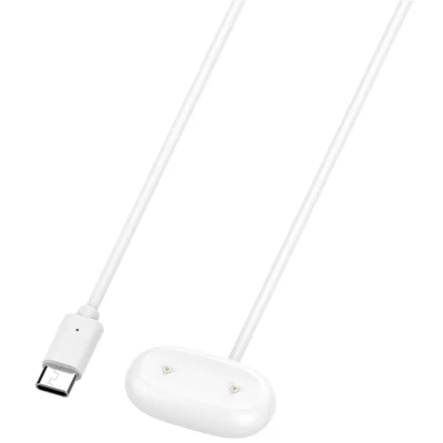 Magnetisk opladningskabel til Google Fitbit Air, 1 m, Type-C, hurtigoplader – Hvid