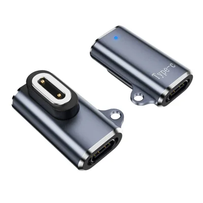 For Imoo Watch Phone Z10  /  Z9  /  Z8  /  Z7A  /  Z7 Type-C Magnetic Charging Adapter Aluminum Alloy Connector - Grey