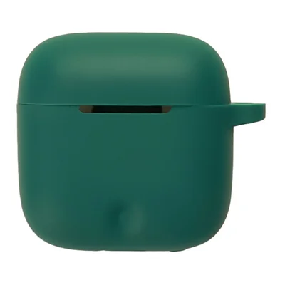 For Honor Earbuds 5e Silicone Case Wireless Earbuds Protective Cover with Anti-Lost Buckle - Blackish Green