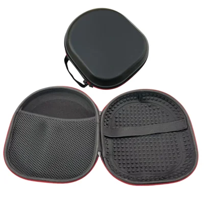 For JBL Quantum 100/400/600/800/350 Headphone Case Shockproof Hard EVA Carrying Pouch - Leather Style/Black