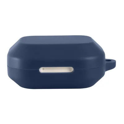 For Realme Buds Air8 Pro Silicone Case Wireless Earbuds Protective Cover with Anti-Lost Buckle - Dark Blue