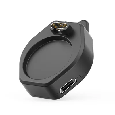 USB-C + Micro-USB 2 in 1 Smart Watch Charging Adapter for Garmin Approach S50/Fenix 6/7 Pro 47mm/7X Pro 51mm/7S Pro 42mm Magnetic Charging Dock - Black