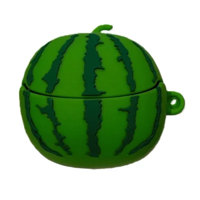For Huawei FreeClip 2 / 2s Silicone Earbuds Case Cartoon Pattern with Anti-Loss Buckle Protective Cover - Watermelon