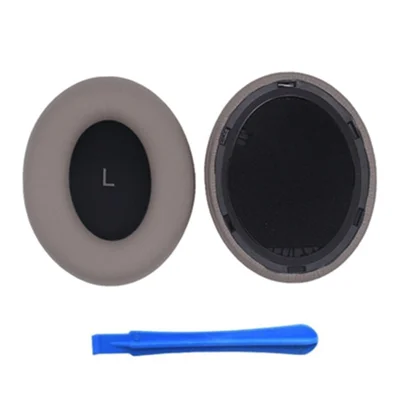 1 Pair Replacement Earpads for Sennheiser Momentum 5 Headphone Protein Leather Ear Cushions with Removal Tool - Brown