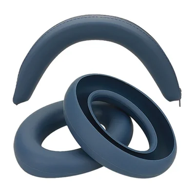 JZF-668 For Sennheiser ACCENTUM  /  ACCENTUM Plus Headphone Headband Cover and Earpad Covers Soft Silicone Covers - Dark Blue