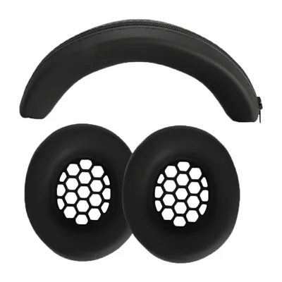 JZF-672 Headphone Silicone Case Set For HyperX Cloud III  /  II  /  Alpha  /  Core Headband Cover and Earpads Caps - Black
