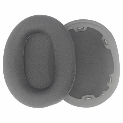 JZF-676 1 Pair For Sony INZONE H5 Headphone Ear Pads Mesh Fabric + Sponge Replacement Earpad Covers - Black