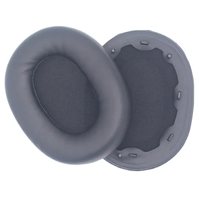 JZF-677 1 Pair For Sony INZONE H9  /  H7 Headphone Ear Pads Protein Leather + Sponge High Elasticity Replacement Earpad Covers - Black