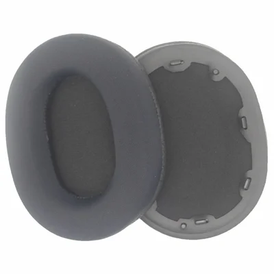 JZF-677 1 Pair For Sony INZONE H9  /  H7 Headphone Ear Pads Ice Silk Fabric + Sponge Replacement Earpad Covers - Black