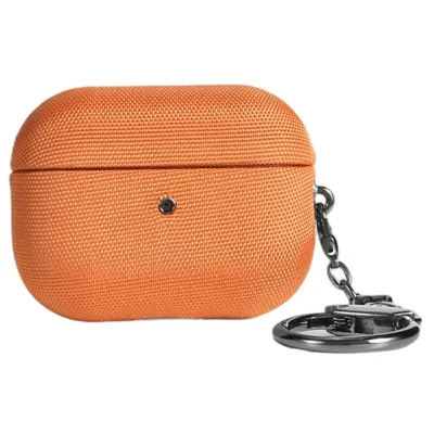 RIMBMAX J08 till AirPods Pro 2 skyddstask Tekniskt tyg Anti-drop hörlappshölje med karbinhake - Orange
