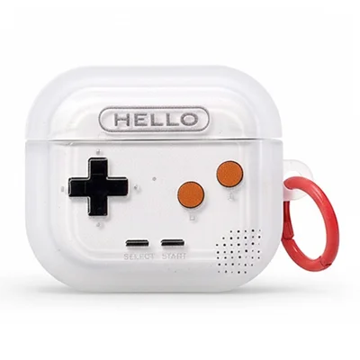 For AirPods 5 / AirPods 4 TPU Case Gamepad Design Shockproof Earphone Cover - Transparent