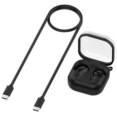 Ladestation für Samsung Galaxy Buds4 SM-R540 mit 5 V 0,3 A Eingang, 5 V 0,1 A Ausgang und Sondenanschluss – Schwarz
