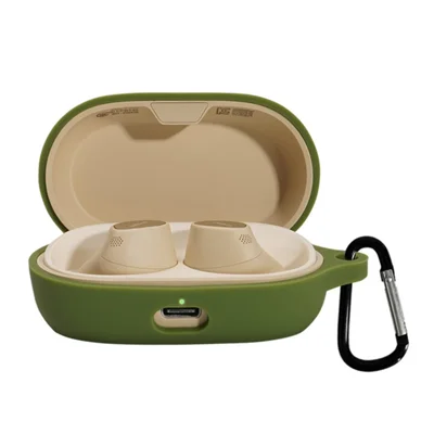 For Jabra Elite 7/7 Pro TWS Bluetooth-compatible Earphone Charging Case Protective Cover Silicone Anti-drop Sleeve - Green