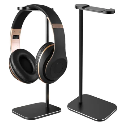 Z9 Universal Aluminum Alloy Desktop Headphone Stand Anti-slip Silicone Pad Headset Display Organizer Hanger Rack Holder - Black