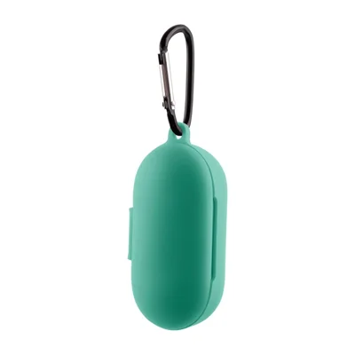 For OnePlus Buds Z Soft Silicone Anti-fingerprint Anti-drop Bluetooth-compatible Earphone Protective Case Cover with Buckle - Light Green