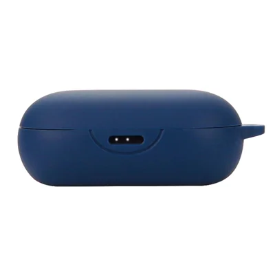 For Anker Soundcore Sport X10 Wireless Sport Earphone Silicone Case Anti-drop Protective Cover with Anti-lost Buckle - Dark Blue