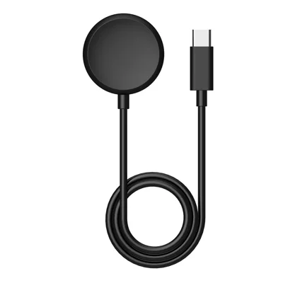 For Google Pixel Watch 1m Type-C Port Charging Cable Magnetic Absorption Smart Watch Charger Charging Dock - Black