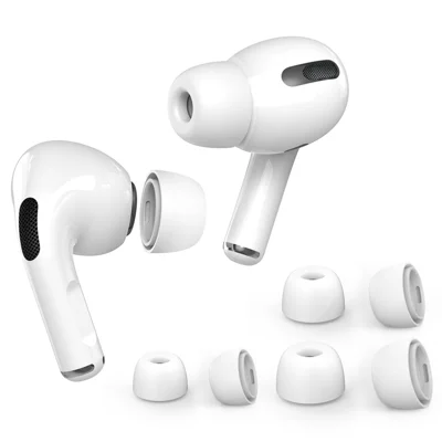 AHASTYLE PT99-PRO-1 3 Paare für Apple AirPods Pro 2 / AirPods Pro S+M+L Bluetooth-kompatible Ohrspitzen aus Silikon-Ohrkappen – Weiß