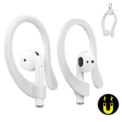AHASTYLE PT78-M Ganchos de Ouvido para Apple AirPods com Capa de Carregamento (2016) / (2019) / AirPods com Capa de Carregamento Sem Fios (2019) / AirPods Pro / Pro 2 - Branco