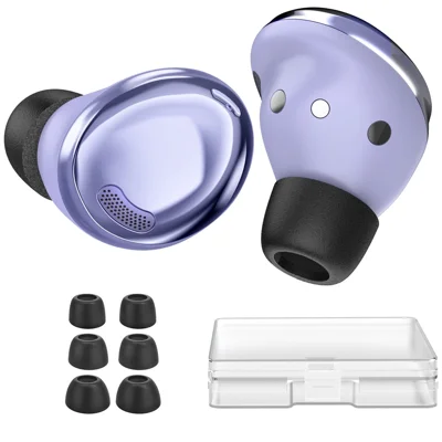 AHASTYLE WG36 3 Pairs S / M / L Size for Samsung Galaxy Buds Pro / Buds2 Pro Earbuds Covers Replacement Memory Foam In-ear Earphone Tips - Black