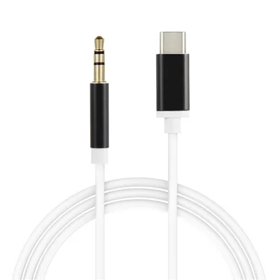 Type-C to 3.5mm Audio Cable Car Headphone Speaker Type C Converter Jack Aux Cord (Digital Version) - Black