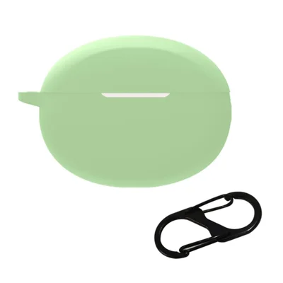 Bluetooth-compatible Earphone Silicone Case for OPPO Enco X2 , Anti-scratch Earbud Cover with Buckle - Matcha Green