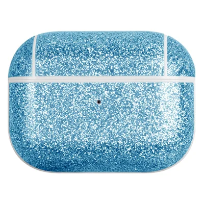For AirPods Pro (Gen 2) (USB-C) / Pro 2 Charging Case Cover Bluetooth-compatible Earbuds Glitter PU+TPU Protective Case - Blue
