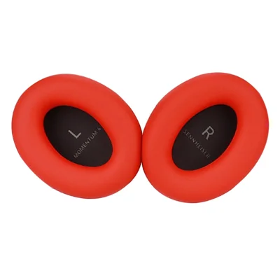 1 Paar passend für Sennheiser MOMENTUM 4 Wireless Bluetooth-kompatiblen Kopfhörer Ohrpolster Silikon Schutzhülle – Rot