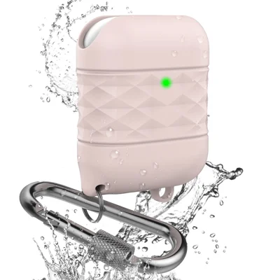 AHASTYLE PT79 For AirPods with Wireless Charging Case (2019) / AirPods with Charging Case (2019) / (2016) Anti-drop Cover Silicone Sleeve - Pink