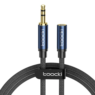 TOOCKI TQ-YP06 3m 3.5mm Male to Female Audio Cable 3-Pole Headphone Cable for Home Car Stereo - Blue