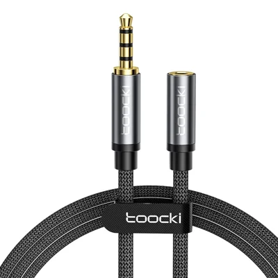TOOCKI TQ-YP06 1m Aux Extension Cord Aux Stereo Audio Cable Male to Female Stereo Audio Adapter Cable
